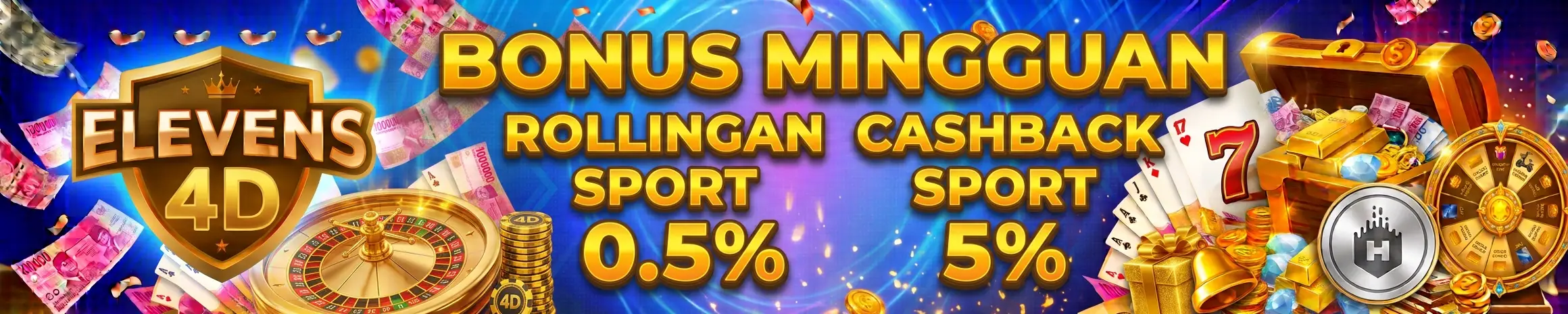 Rollingan 0.5% dan Cashback 5%